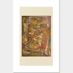 Windy Autumn Pastel Abstract Posters and Art